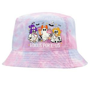 Funny Witches Nurse Spooky Nurse Costume Halloween Nursing Gift Tie-Dyed Bucket Hat