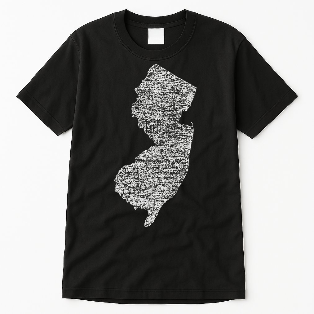 Faded White New Jersey State Tall T-Shirt