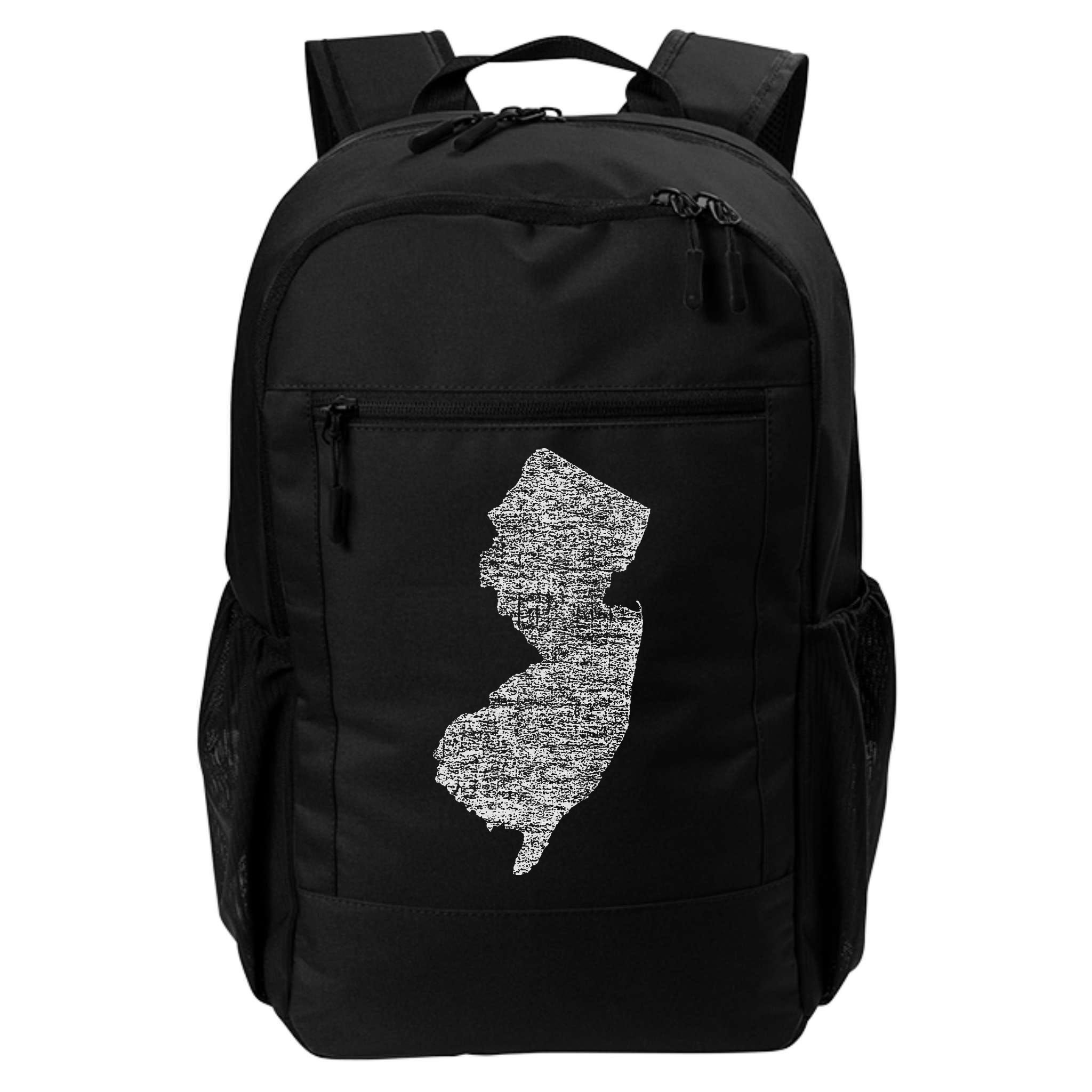 Faded White New Jersey State Backpack