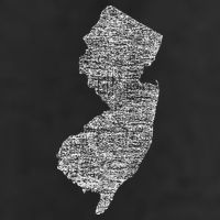 Faded White New Jersey State Beanie