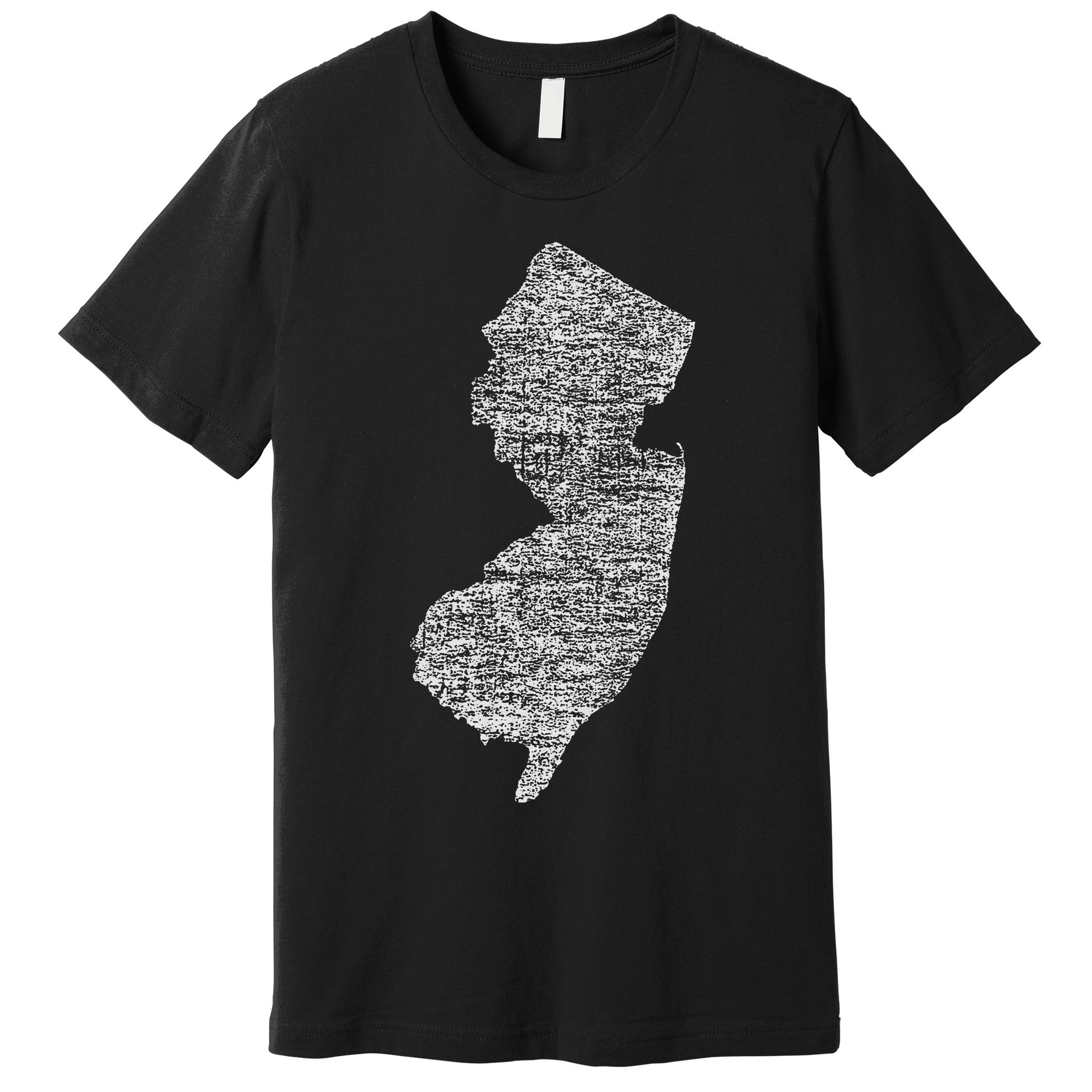 Faded White New Jersey State Premium T-Shirt
