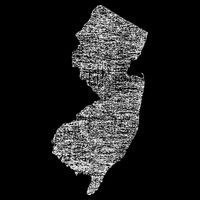 Faded White New Jersey State Premium T-Shirt