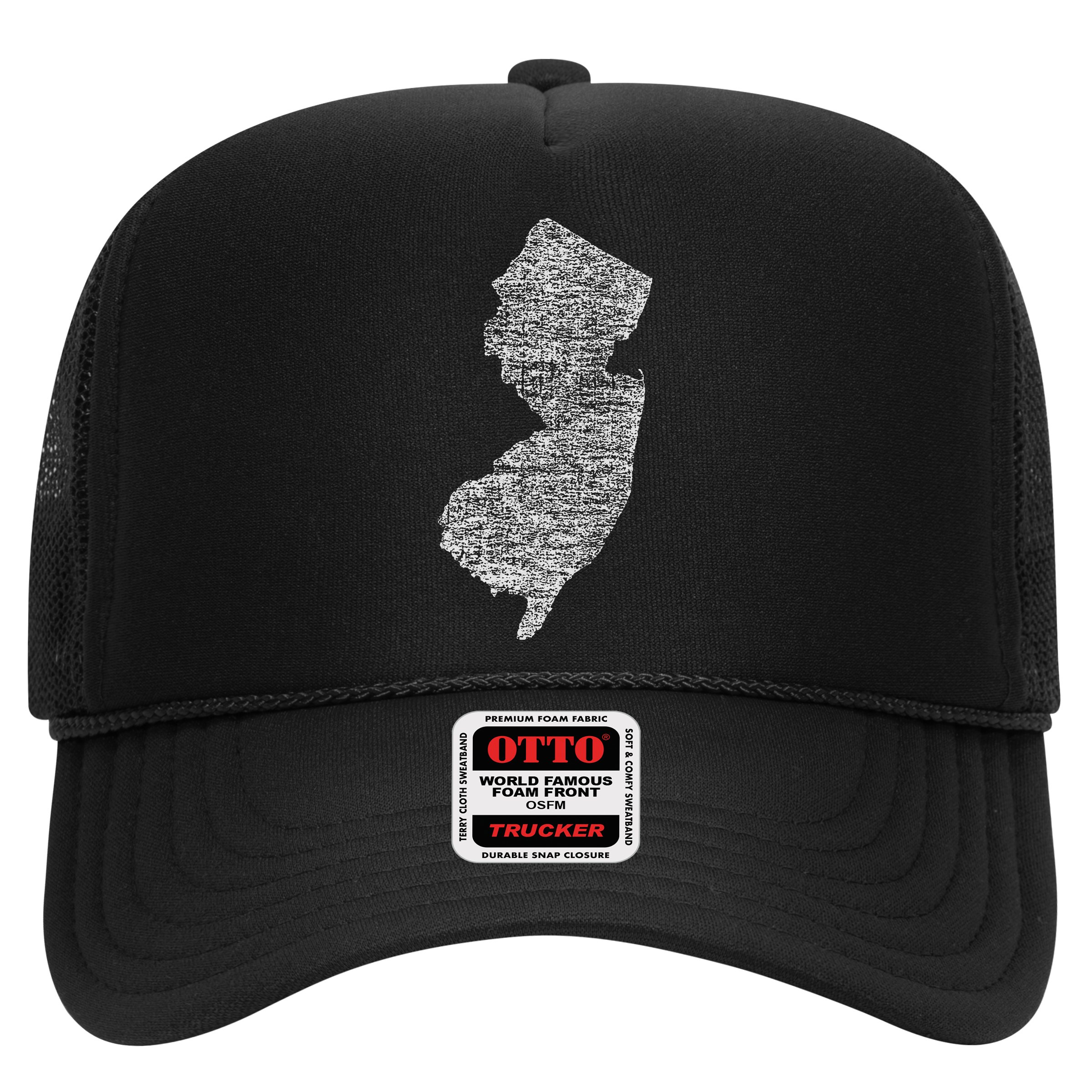 Faded White New Jersey State Hat