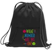 Funny What Number Are We On Bunco Dice Game Night Player Sweatshirt Cinch Pack Bag