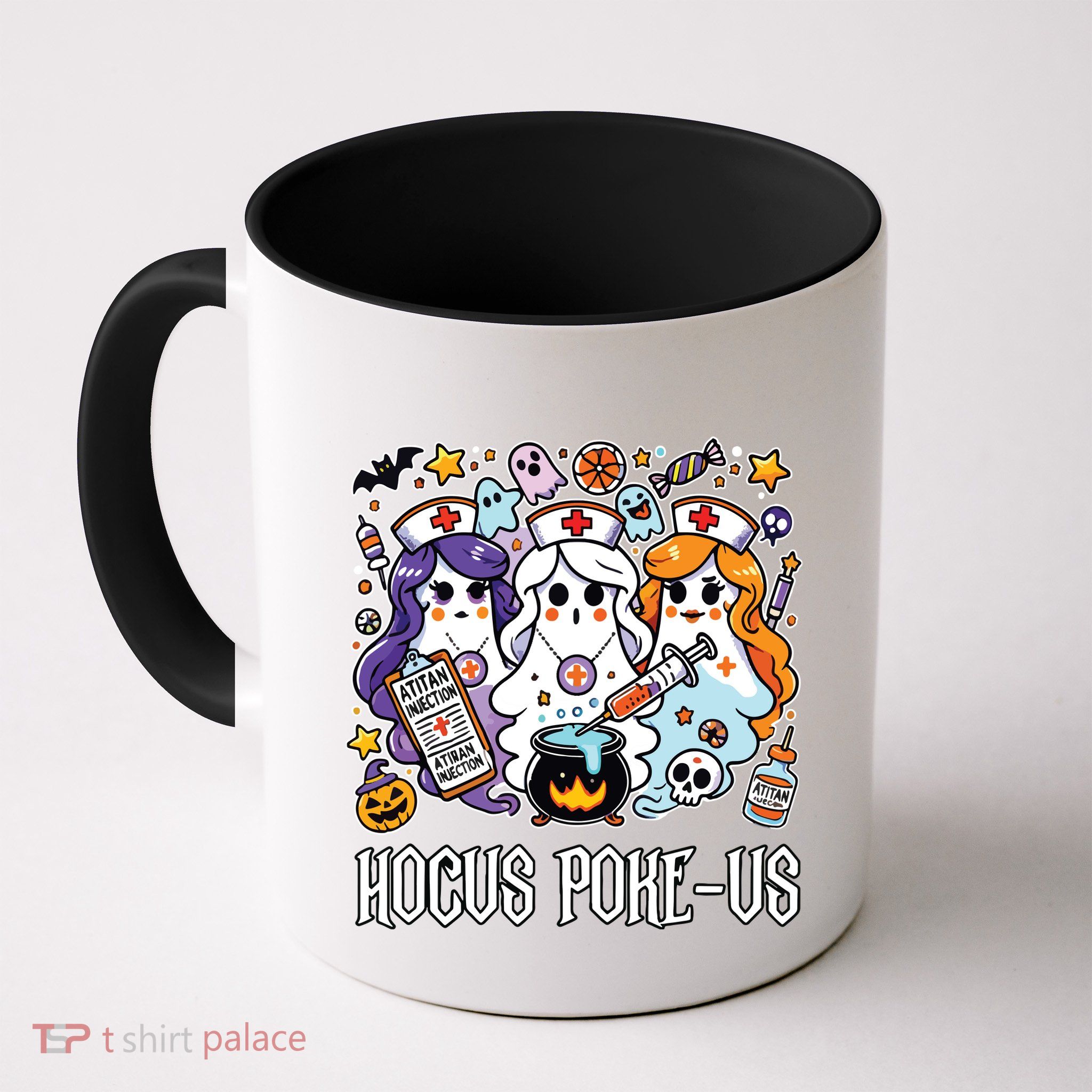Funny Witches Nurse Spooky Nurse Witch Halloween Nursing Pun Mug