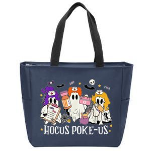 Funny Witches Nurse Spooky Nurse Costume Halloween Nursing Zip Tote Bag