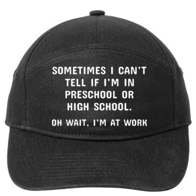 Funny Work Office Workplace 7-Panel Snapback Hat