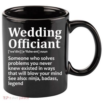 Funny Wedding Officiant Art For Women Marriage 11oz C Handle Ceramic Mug