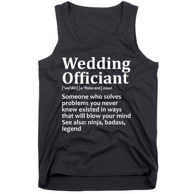 Funny Wedding Officiant Art For Women Marriage Tank Top