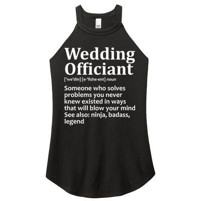 Funny Wedding Officiant Art For Women Marriage Women's Perfect Tri Rocker Tank