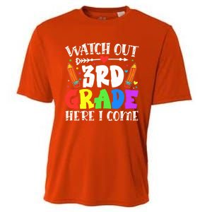 Funny Watch Out 3Rd Grade Here I Come Back To School Great Gift Cooling Performance Crew T-Shirt