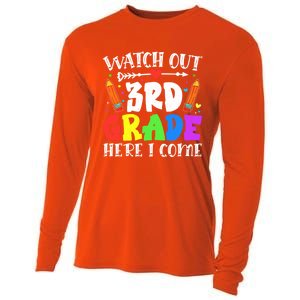 Funny Watch Out 3Rd Grade Here I Come Back To School Great Gift Cooling Performance Long Sleeve Crew