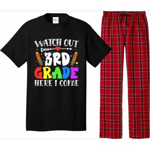 Funny Watch Out 3Rd Grade Here I Come Back To School Great Gift Pajama Set