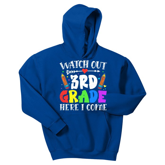 Funny Watch Out 3Rd Grade Here I Come Back To School Great Gift Kids Hoodie