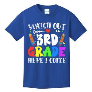 Funny Watch Out 3Rd Grade Here I Come Back To School Great Gift Kids T-Shirt