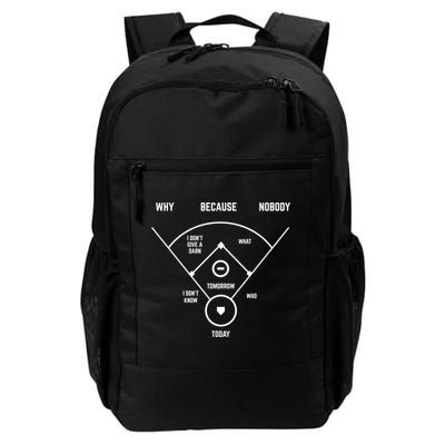 Funny Whos On First Baseball Vintage Joke Baseball Dad Gift Backpack