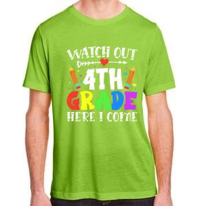 Funny Watch Out 4Th Grade Here I Come Back To School Funny Gift Adult ChromaSoft Performance T-Shirt