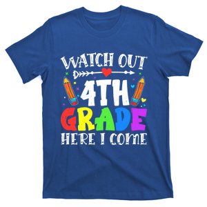 Funny Watch Out 4Th Grade Here I Come Back To School Funny Gift T-Shirt