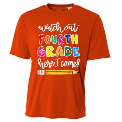 Funny Watch Out Fourth Grade Here I Come Back To School Gift Cooling Performance Crew T-Shirt