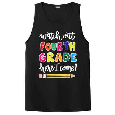 Funny Watch Out Fourth Grade Here I Come Back To School Gift PosiCharge Competitor Tank