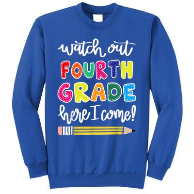 Funny Watch Out Fourth Grade Here I Come Back To School Gift Sweatshirt