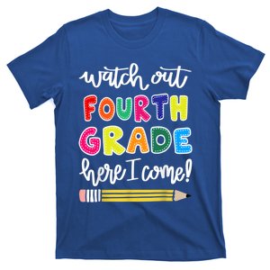 Funny Watch Out Fourth Grade Here I Come Back To School Gift T-Shirt