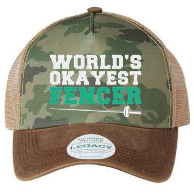 Fencing Worlds Okayest Fencer Legacy Tie Dye Trucker Hat