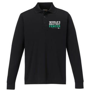 Fencing Worlds Okayest Fencer Performance Long Sleeve Polo