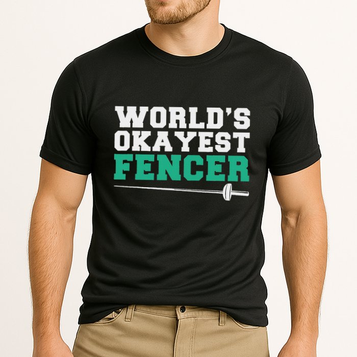 Fencing Worlds Okayest Fencer Cooling Performance Crew T-Shirt