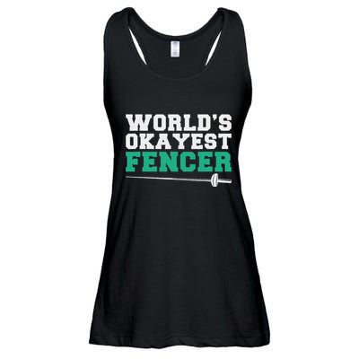 Fencing Worlds Okayest Fencer Ladies Essential Flowy Tank