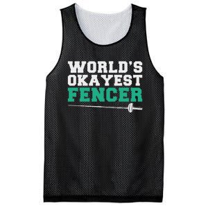 Fencing Worlds Okayest Fencer Mesh Reversible Basketball Jersey Tank