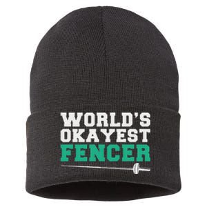 Fencing Worlds Okayest Fencer Sustainable Knit Beanie