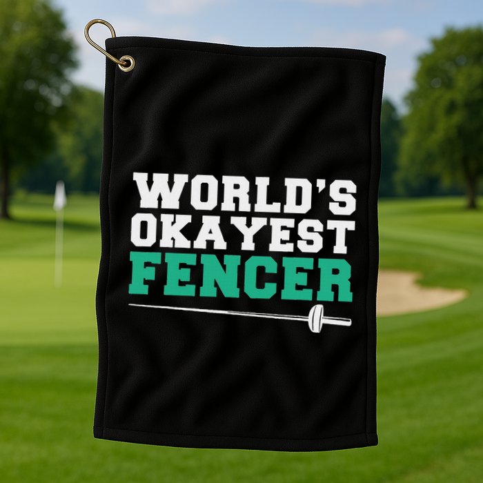 Fencing Worlds Okayest Fencer Golf Towel
