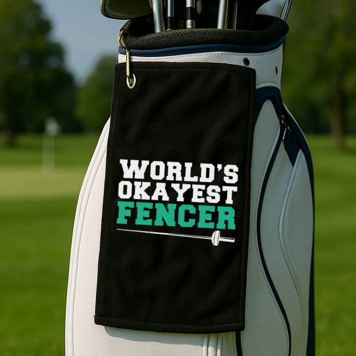 Fencing Worlds Okayest Fencer Golf Towel