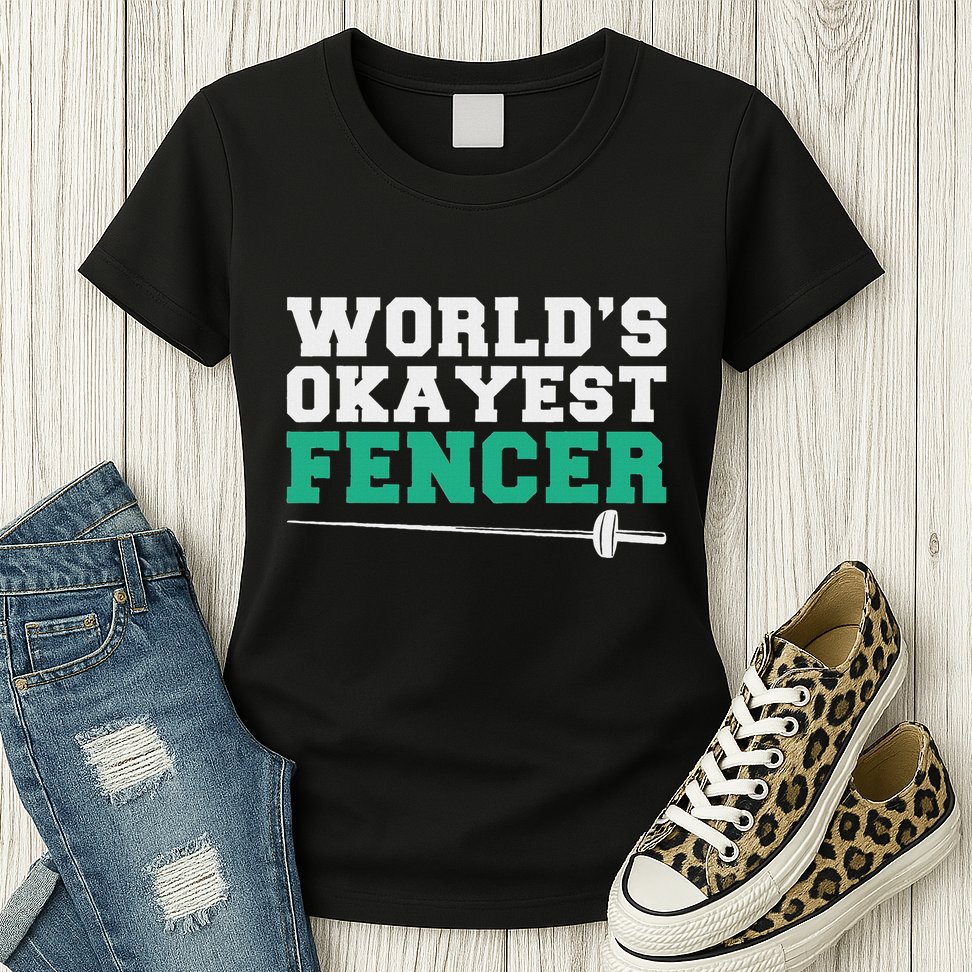 Fencing Worlds Okayest Fencer Womens T-Shirt