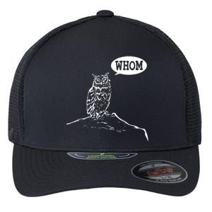 Funny Whom Owl Grammar English Teacher Flexfit Unipanel Trucker Cap