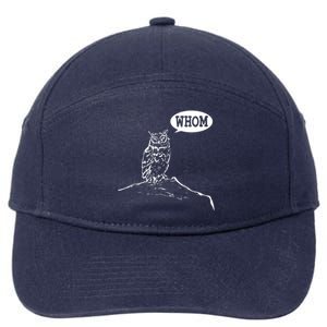 Funny Whom Owl Grammar English Teacher 7-Panel Snapback Hat