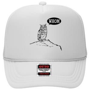 Funny Whom Owl Grammar English Teacher High Crown Mesh Back Trucker Hat