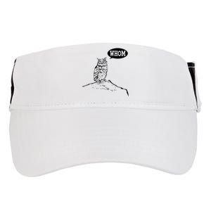 Funny Whom Owl Grammar English Teacher Adult Drive Performance Visor