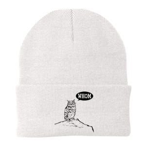 Funny Whom Owl Grammar English Teacher Knit Cap Winter Beanie