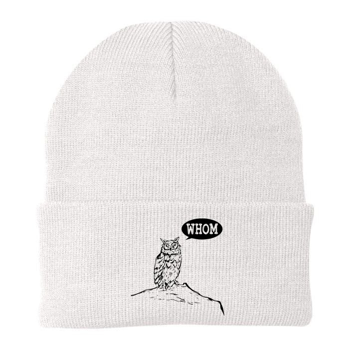 Funny Whom Owl Grammar English Teacher Knit Cap Winter Beanie