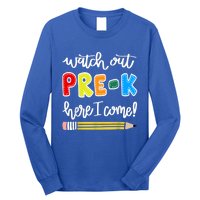 Funny Watch Out PreK Here I Come Back To School Meaningful Gift Long Sleeve Shirt