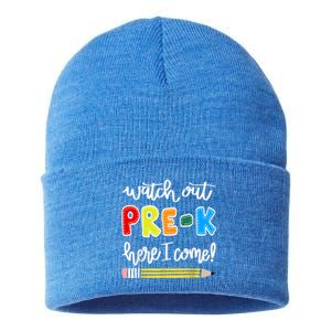 Funny Watch Out PreK Here I Come Back To School Meaningful Gift Sustainable Knit Beanie