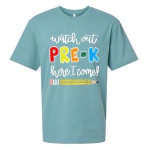 Funny Watch Out PreK Here I Come Back To School Meaningful Gift Sueded Cloud Jersey T-Shirt