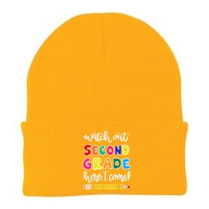 Funny Watch Out Second Grade Here I Come Back To School Gift Knit Cap Winter Beanie