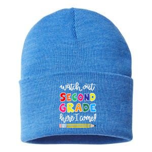 Funny Watch Out Second Grade Here I Come Back To School Gift Sustainable Knit Beanie