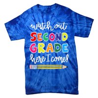 Funny Watch Out Second Grade Here I Come Back To School Gift Tie-Dye T-Shirt