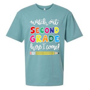 Funny Watch Out Second Grade Here I Come Back To School Gift Sueded Cloud Jersey T-Shirt