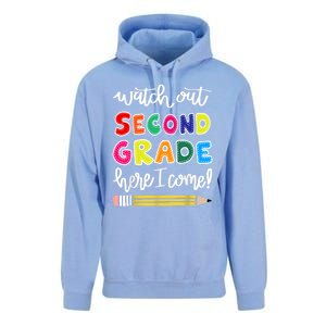 Funny Watch Out Second Grade Here I Come Back To School Gift Unisex Surf Hoodie