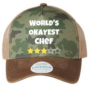 Funny Worlds Okayest Chef Cook Gift Average Star Meaningful Gift Legacy Tie Dye Trucker Hat